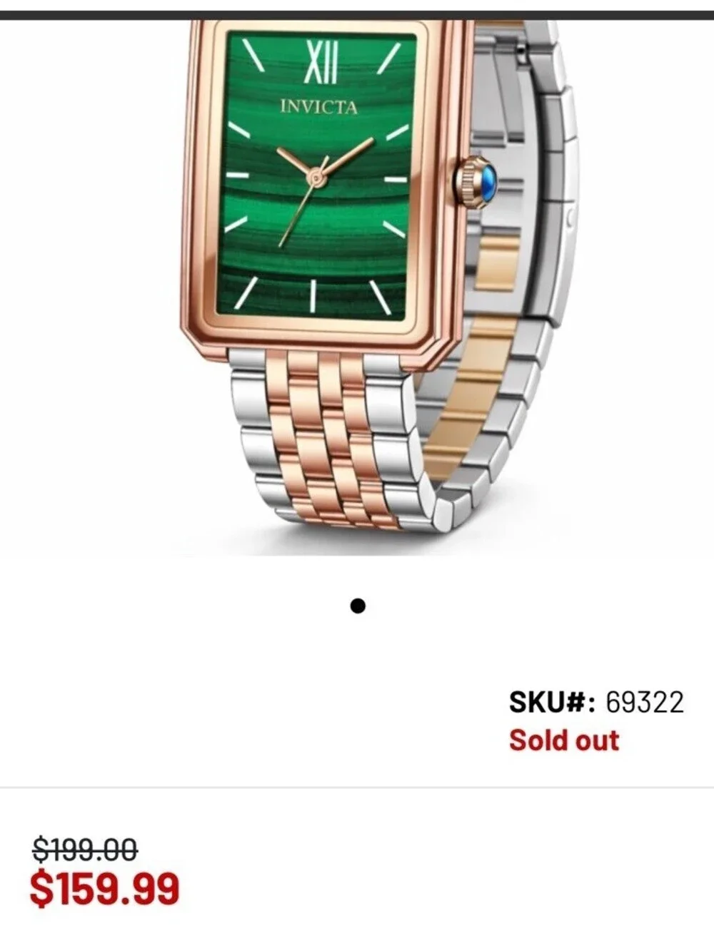 $160.00 online! Invicta Wildflower Women's Watch Green Dial Two-Tone Bracelet
